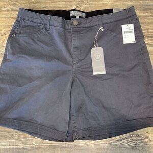 Wit & Wisdom Shorts Womens 18 Grey Bermuda Elastic Waist Cuffed NWT. 5